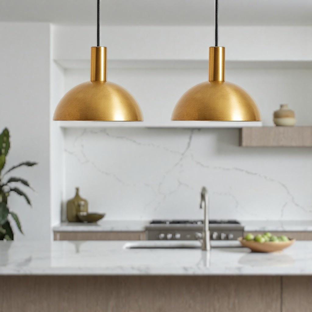 Handmade Brass Cone Pendant Light – Modern Moroccan Gold Ceiling Lamp - Image 3
