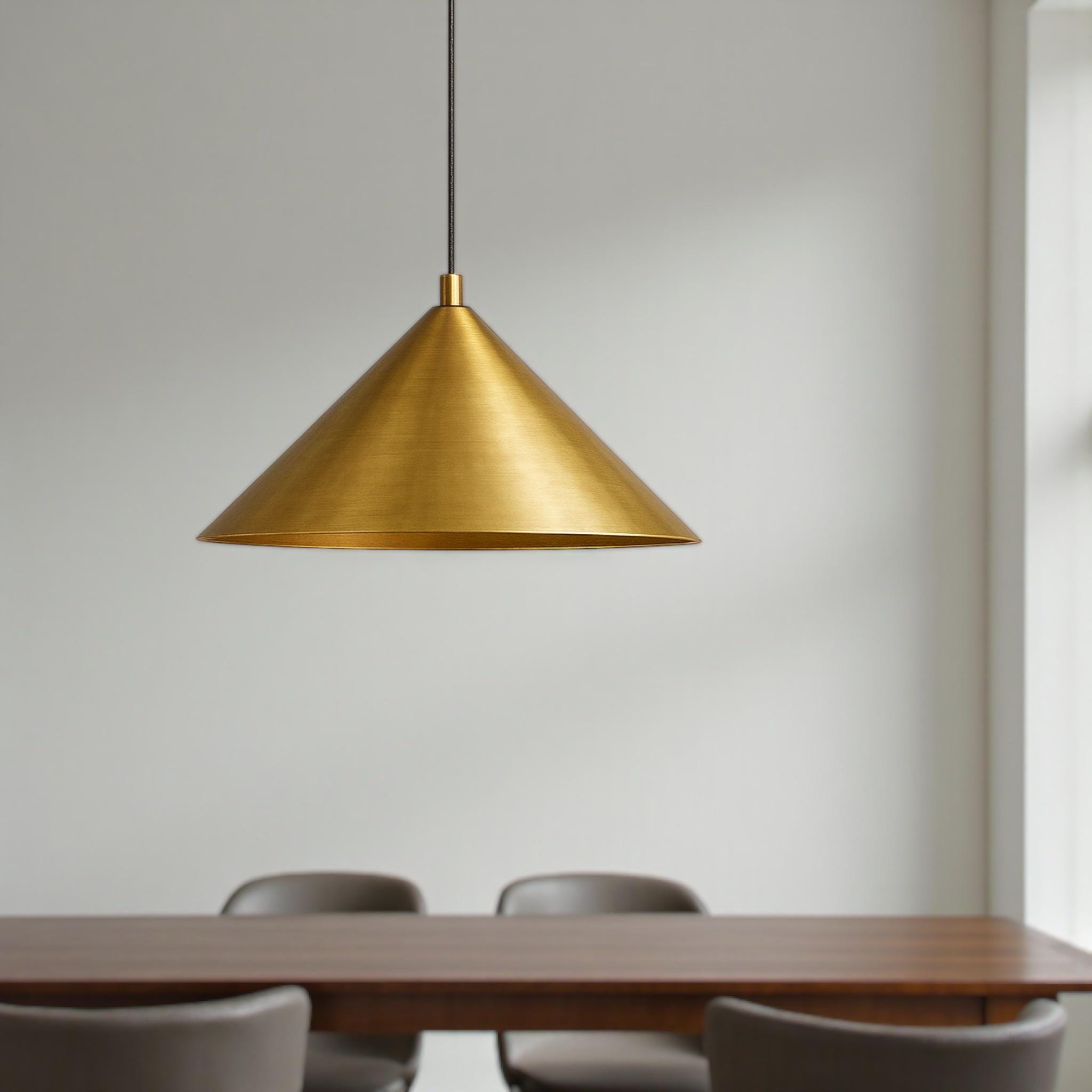 Moroccan Brass Cone Pendant Light - Image 9