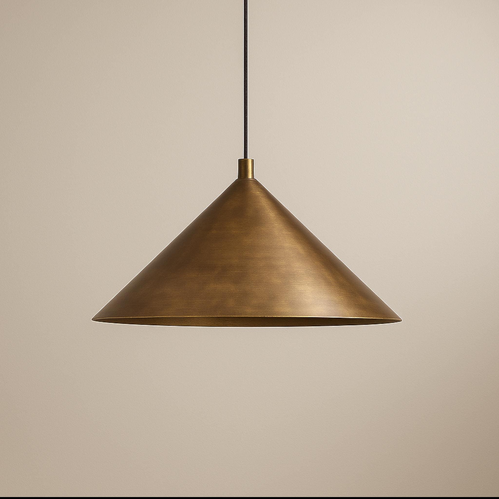 Moroccan Brass Cone Pendant Light - Image 2