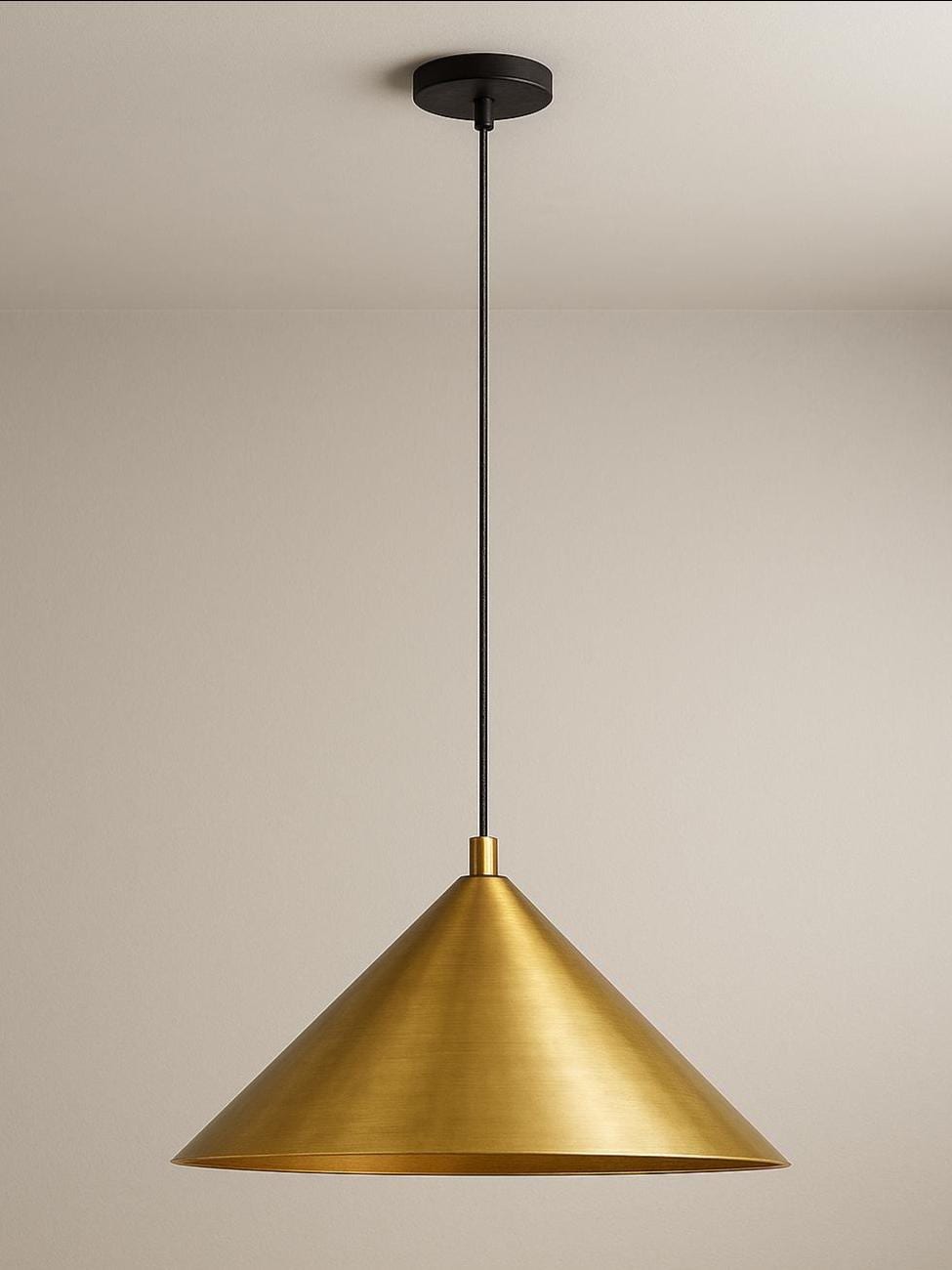 Moroccan Brass Cone Pendant Light - Image 4
