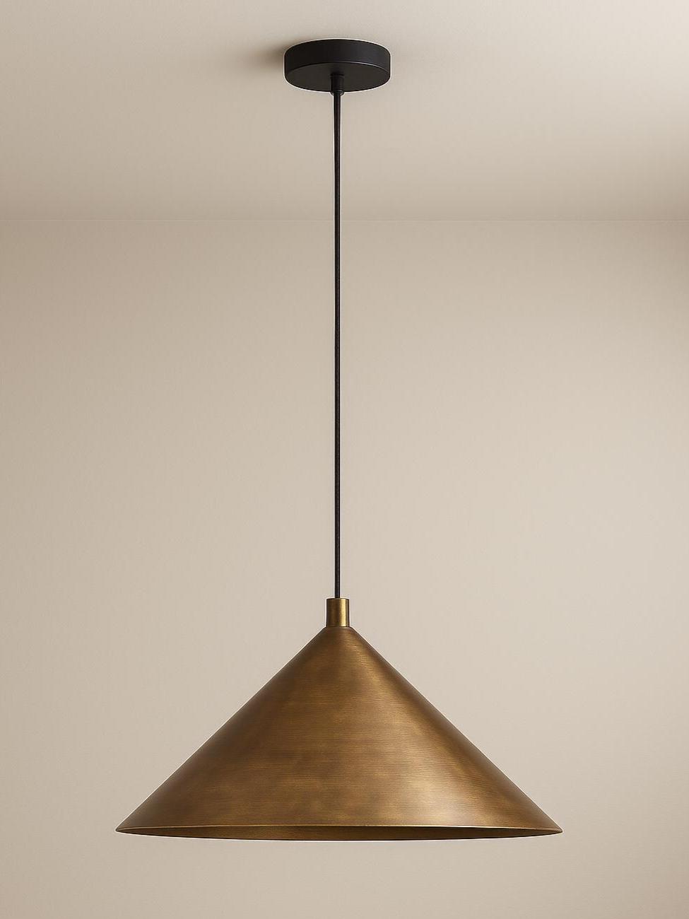 Moroccan Brass Cone Pendant Light - Image 5