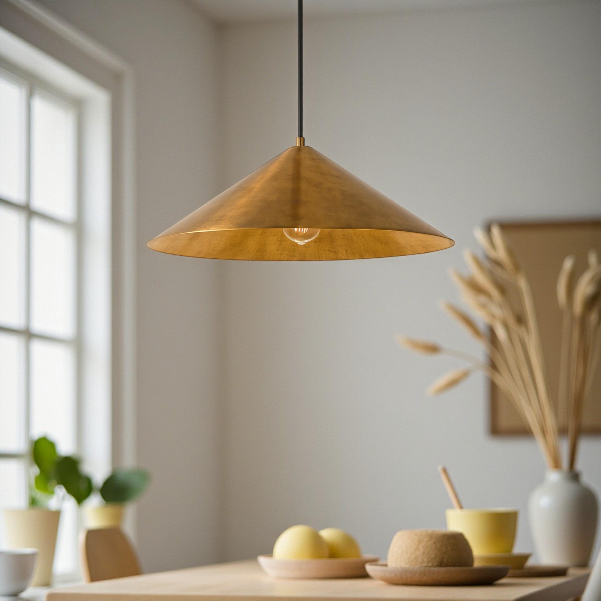 Modern brass lighting | Handmade Moroccan hanging lamp | Modern kitchen island light - Image 2
