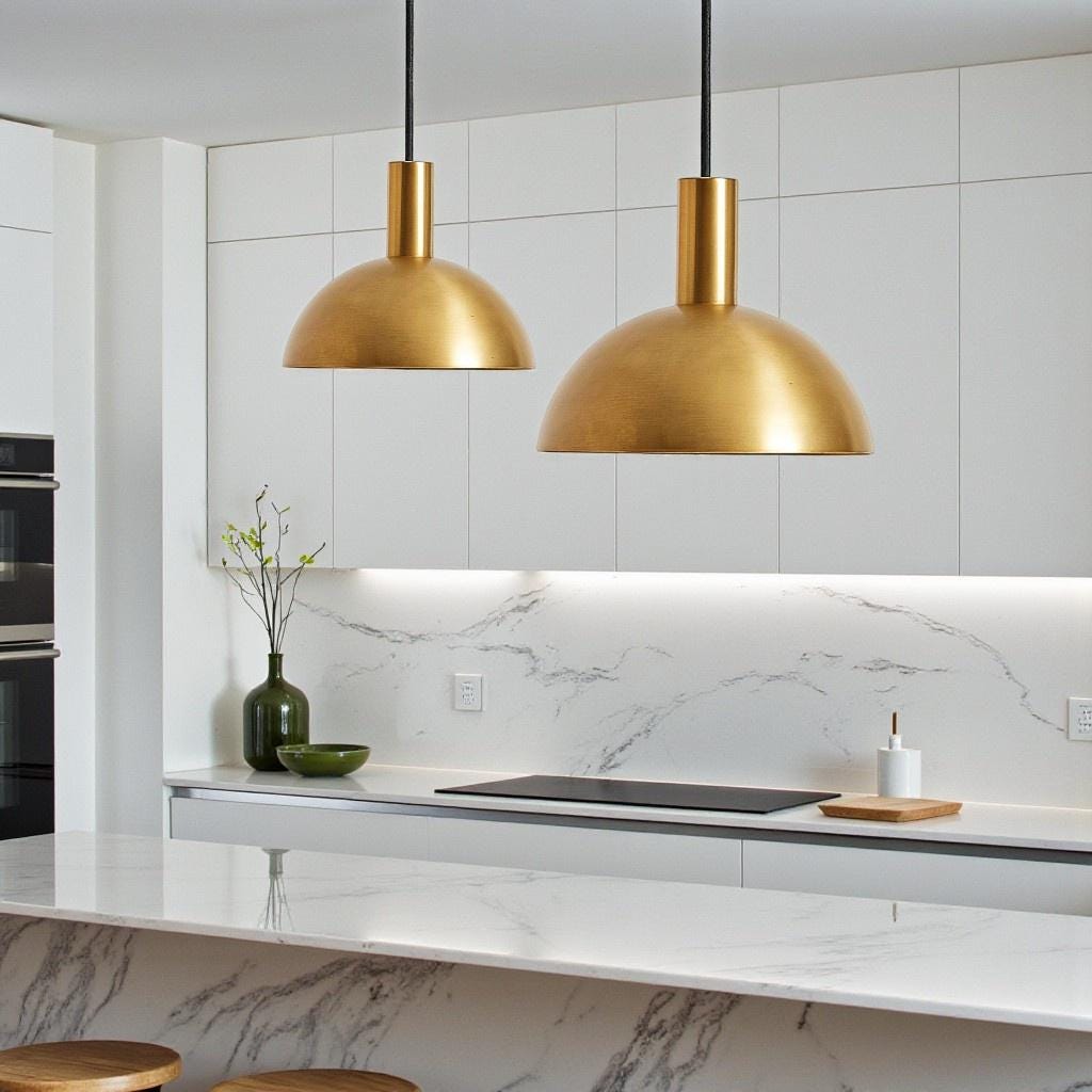 Handmade Brass Cone Pendant Light – Modern Moroccan Gold Ceiling Lamp - Image 4