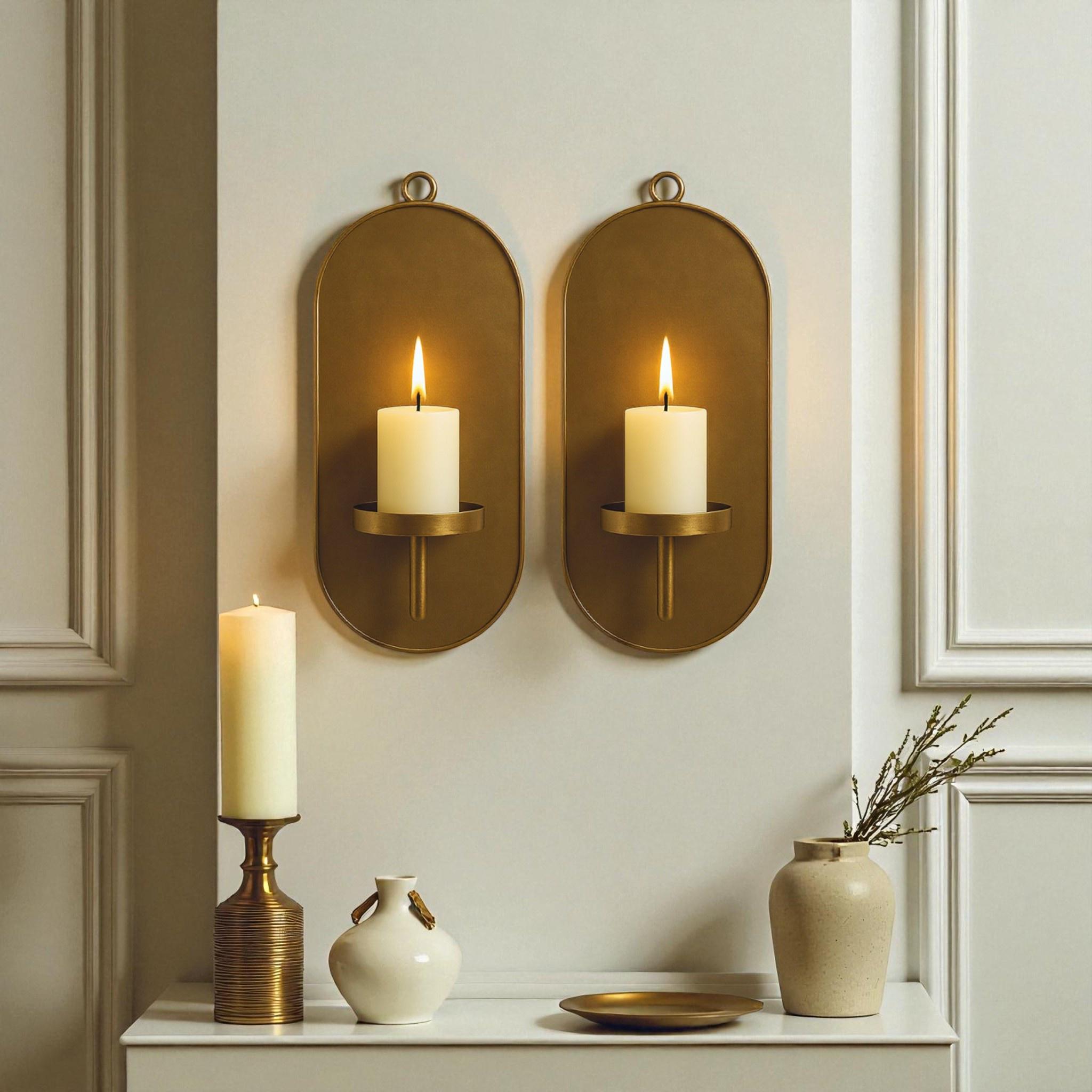 Wall Candle Holder – Handmade Brass Candle Sconce - Image 4