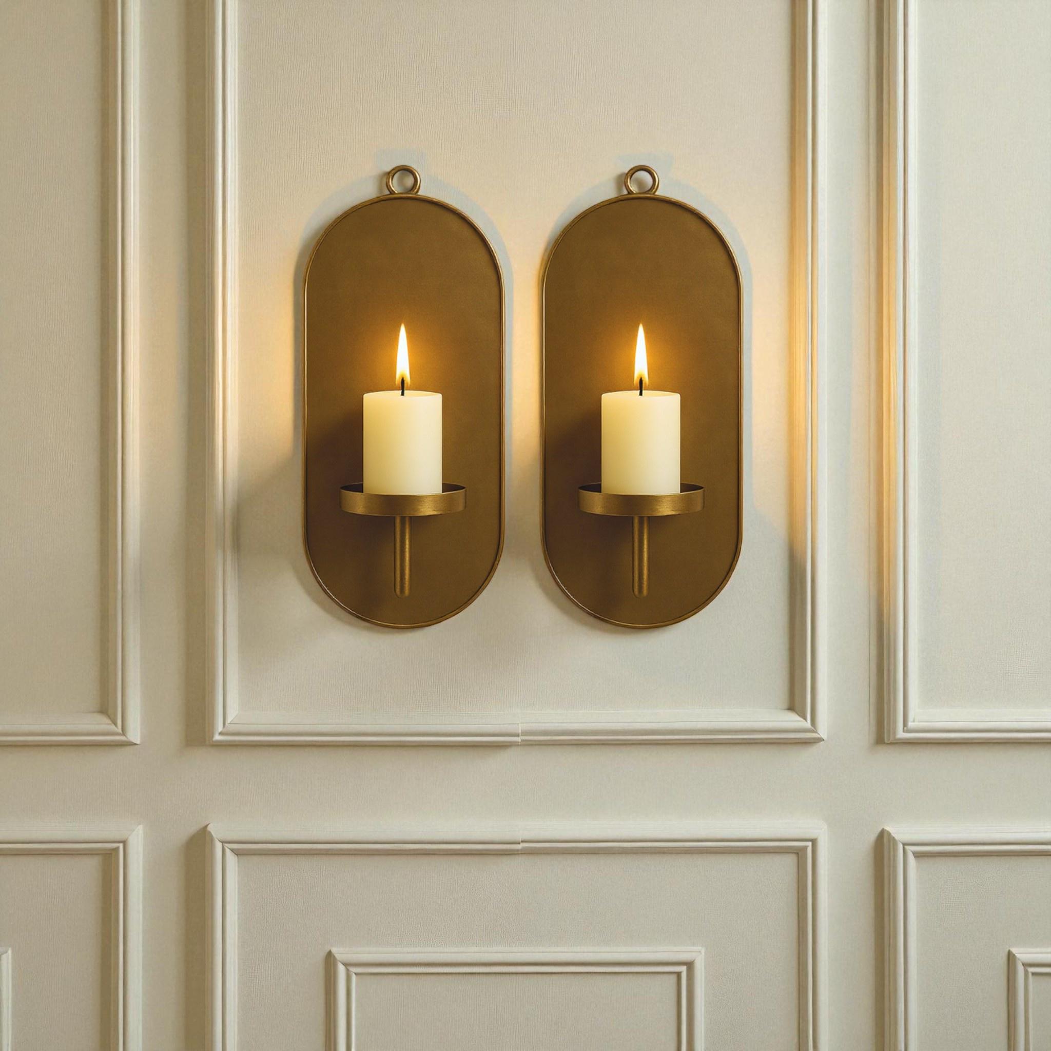 Wall Candle Holder – Handmade Brass Candle Sconce - Image 2