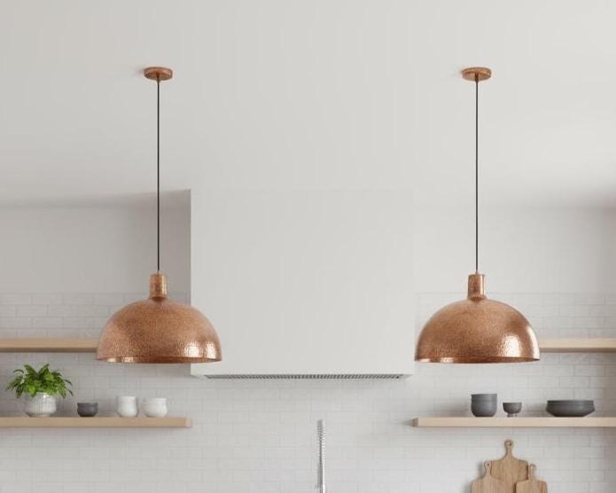 Copper Pendant Light – Handmade Hammered Copper Dome Ceiling Light - Image 3