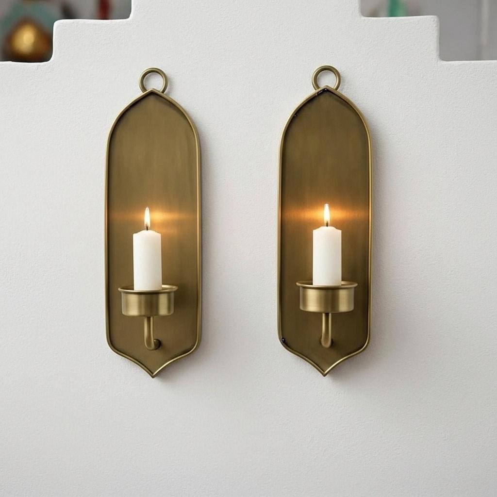 Antique Brass Wall Sconce | Elegant Set of Two - Image 3