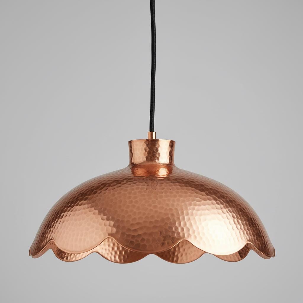 Hammered Brass Pendant Light | Handmade Moroccan Ceiling Light - Image 2