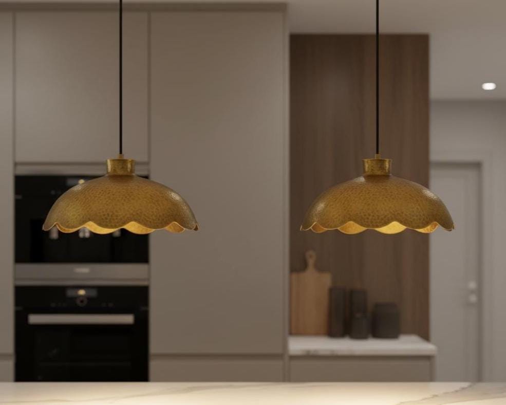 Hammered Brass Pendant Light | Handmade Moroccan Ceiling Light - Image 8