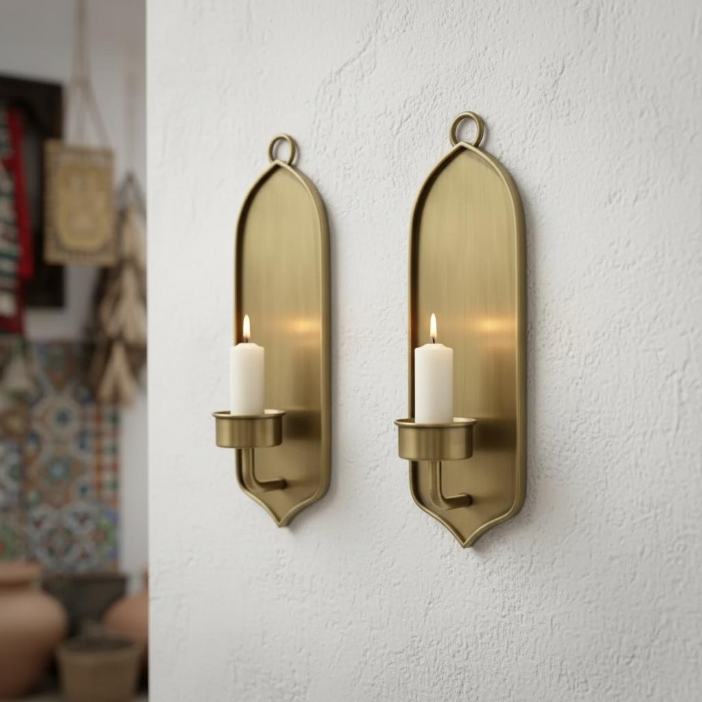 Antique Brass Wall Sconce | Elegant Set of Two - Image 4