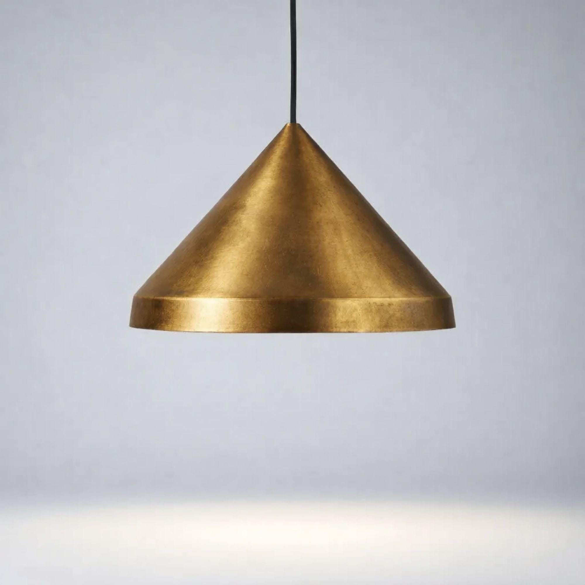 Handmade Brass Cone Pendant Light – Modern Ceiling Lamp for Kitchen Island / Dining Room - Image 3