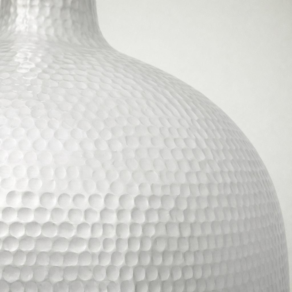 White Hammered Dome Pendant Lamp | Modern Farmhouse Kitchen Lighting - Image 4