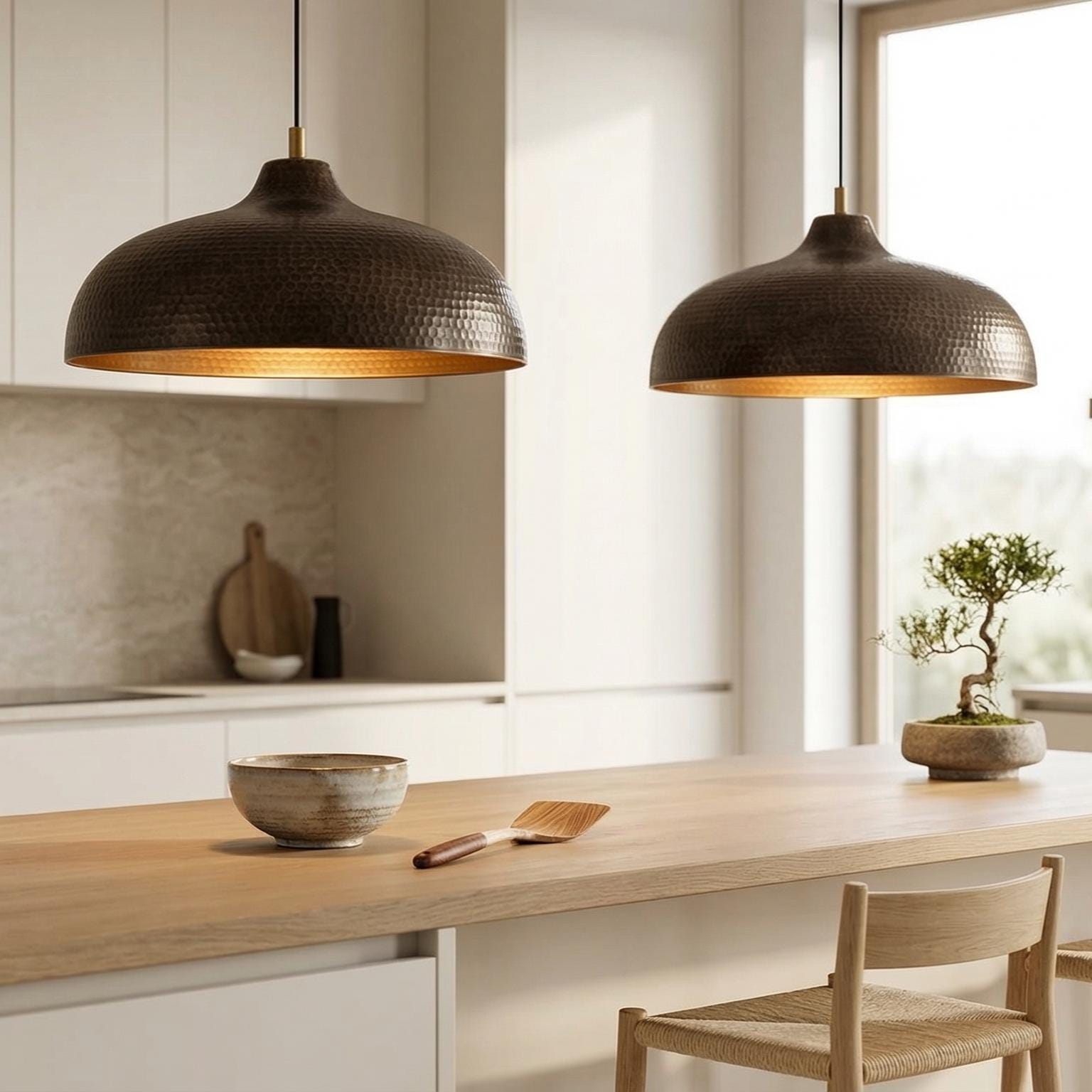 Moroccan Bronze Dome Pendant Light – Handmade Kitchen Island Lighting – Artisan Ceiling Lamp – Duty Free - Image 5
