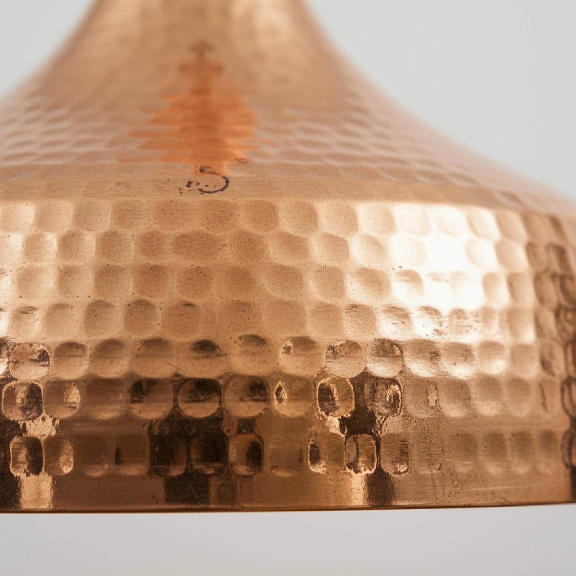 Hammered Copper Pendant Light, Kitchen Island Hanging Lamp, Dining Room Ceiling Light - Image 3