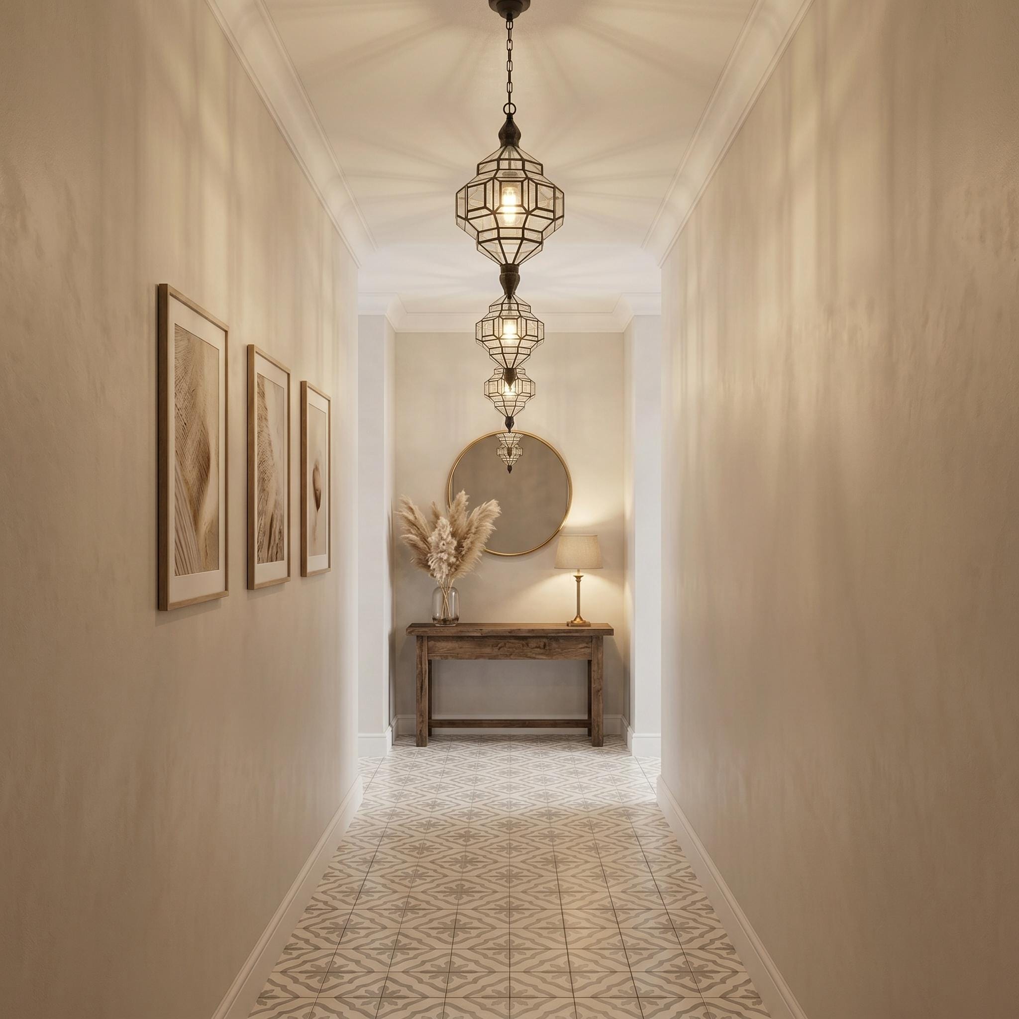 Clear Glass Pendant Light – Handmade Moroccan Lantern - Image 5