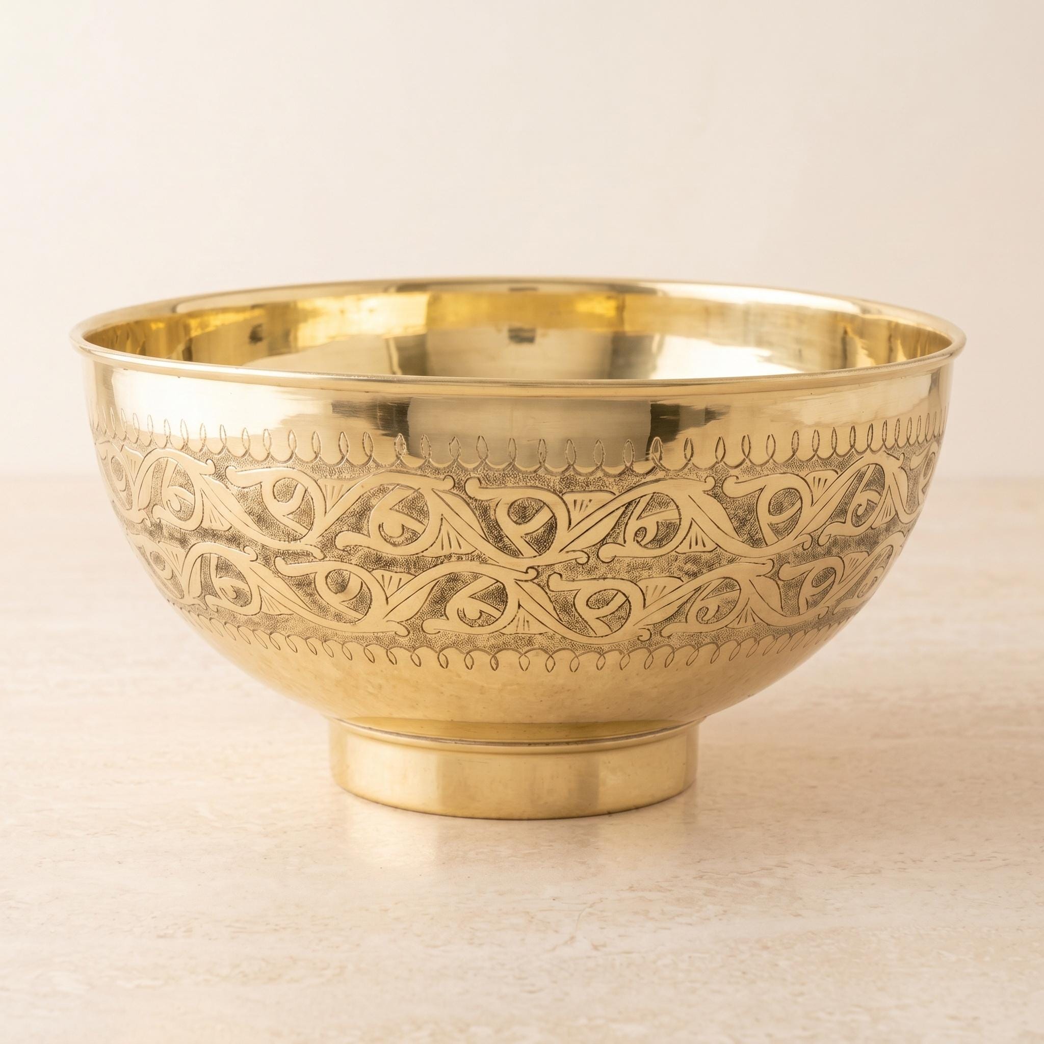 Engraved Brass Vessel Sink Luxury Vanity Basin for Elegant Modern Bathrooms - Image 4