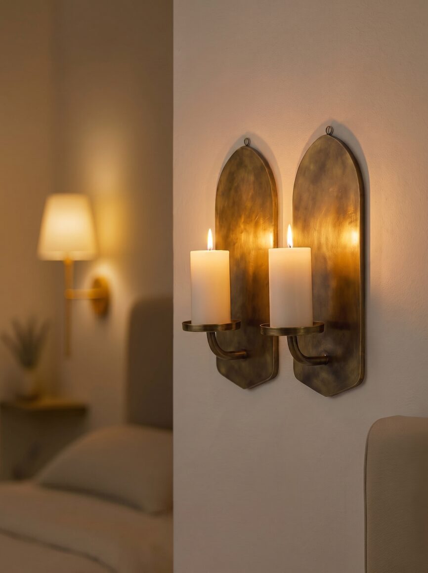 Brass Candle Sconces