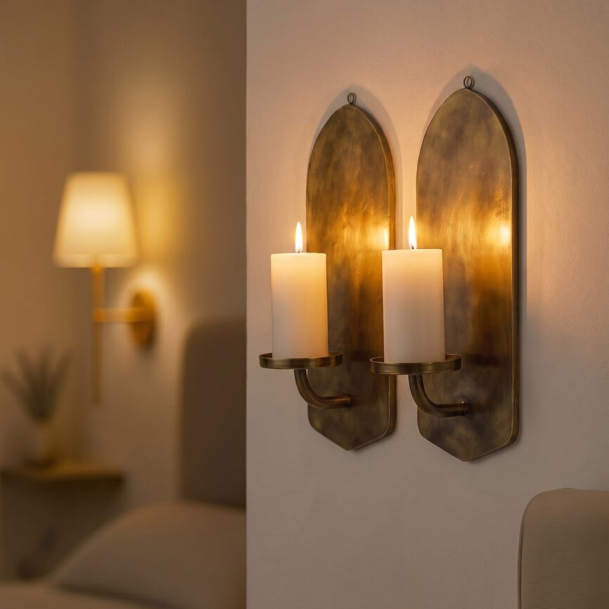 Brass Candle Sconce